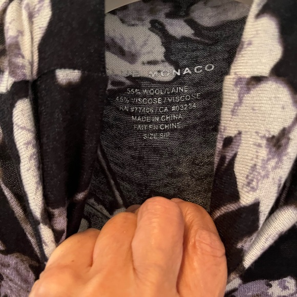 Ladies Club Monaco wool blend floral turtleneck sweater nwt - Picture 7 of 7